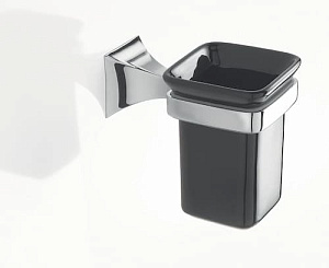 GT103 CN33 - PORTA BICCHIERE CERAMICA NERA